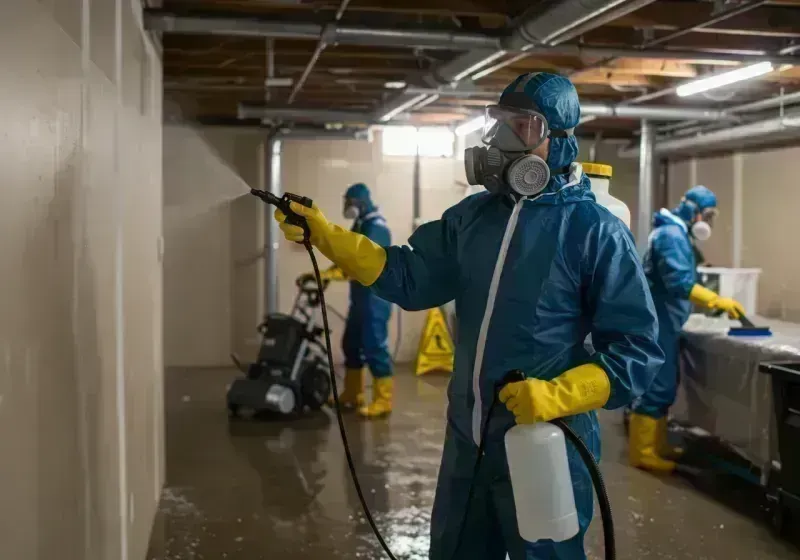 Basement Sanitization and Antimicrobial Treatment process in Elk Grove, CA